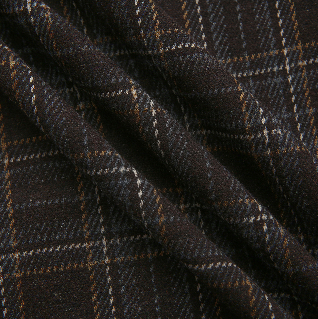 Wool Plaid Wrap Skirt