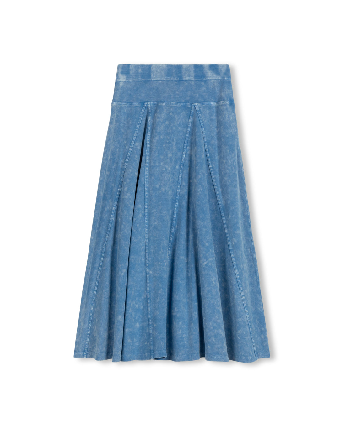 Mineral Wash Open Panel Midi Skirt