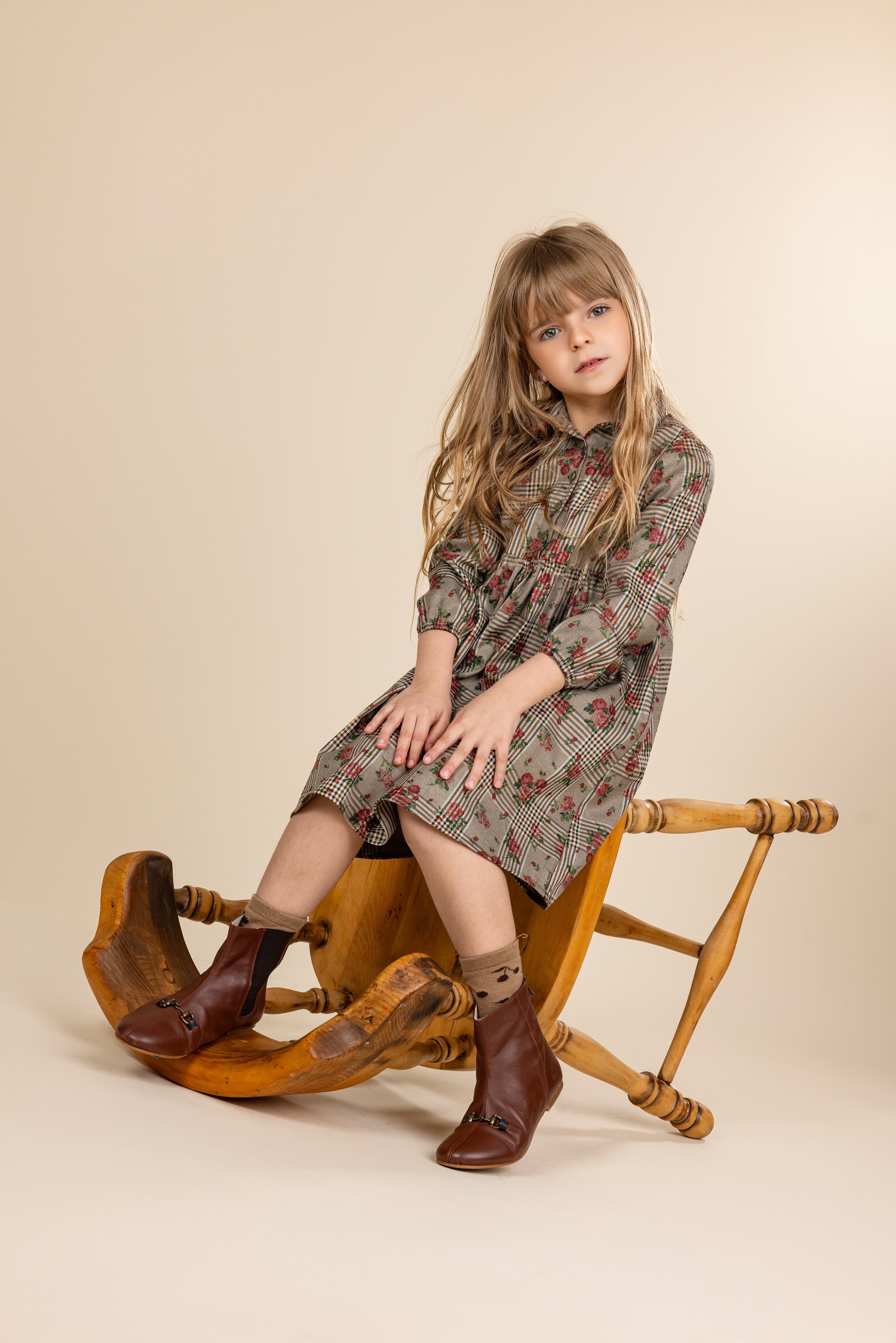 Burt Plaid And Floral Dress