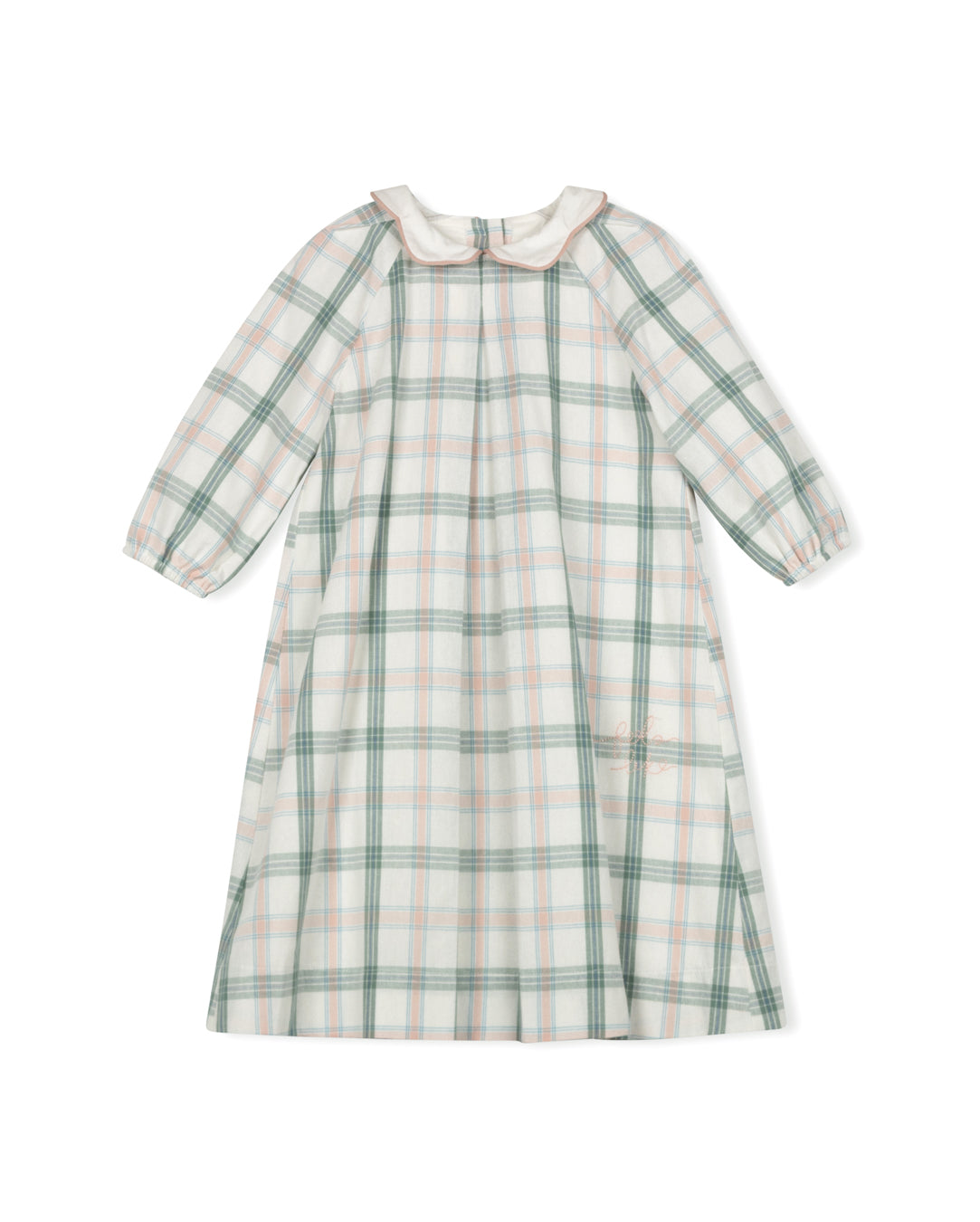 Mira Plaid Scalloped Collar Dress