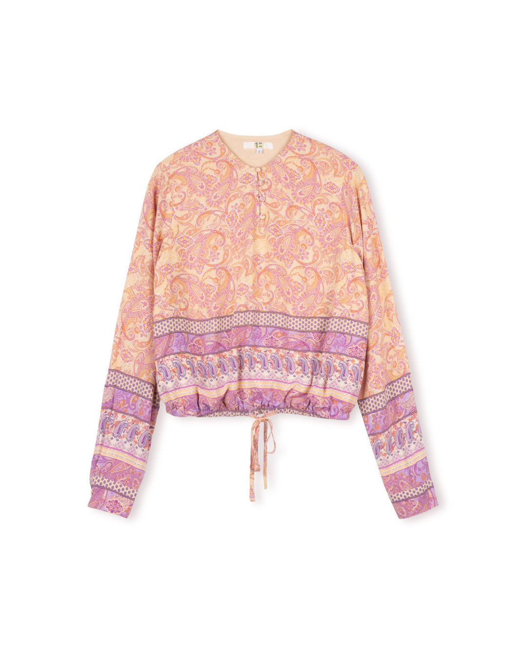 Paisley Print Tie Waste Top