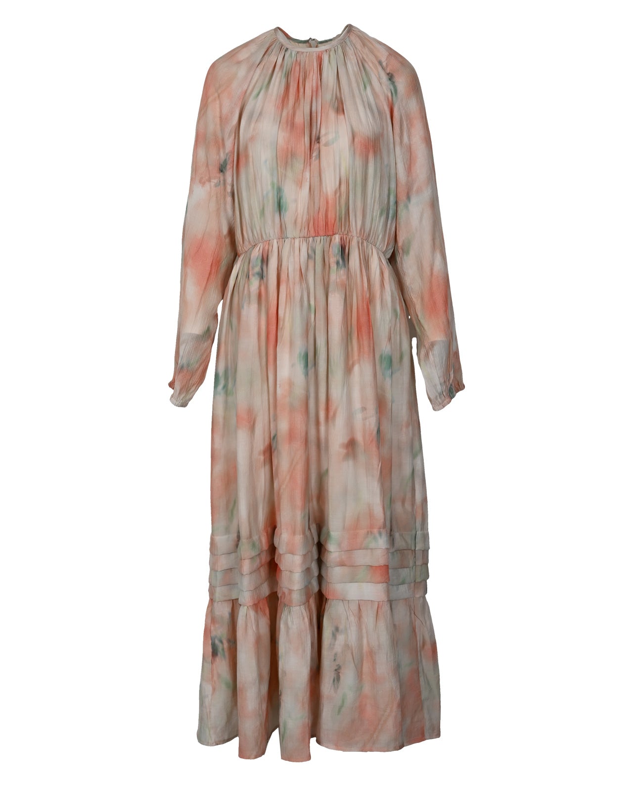 Colorful Printed Maxi Dress W-17867