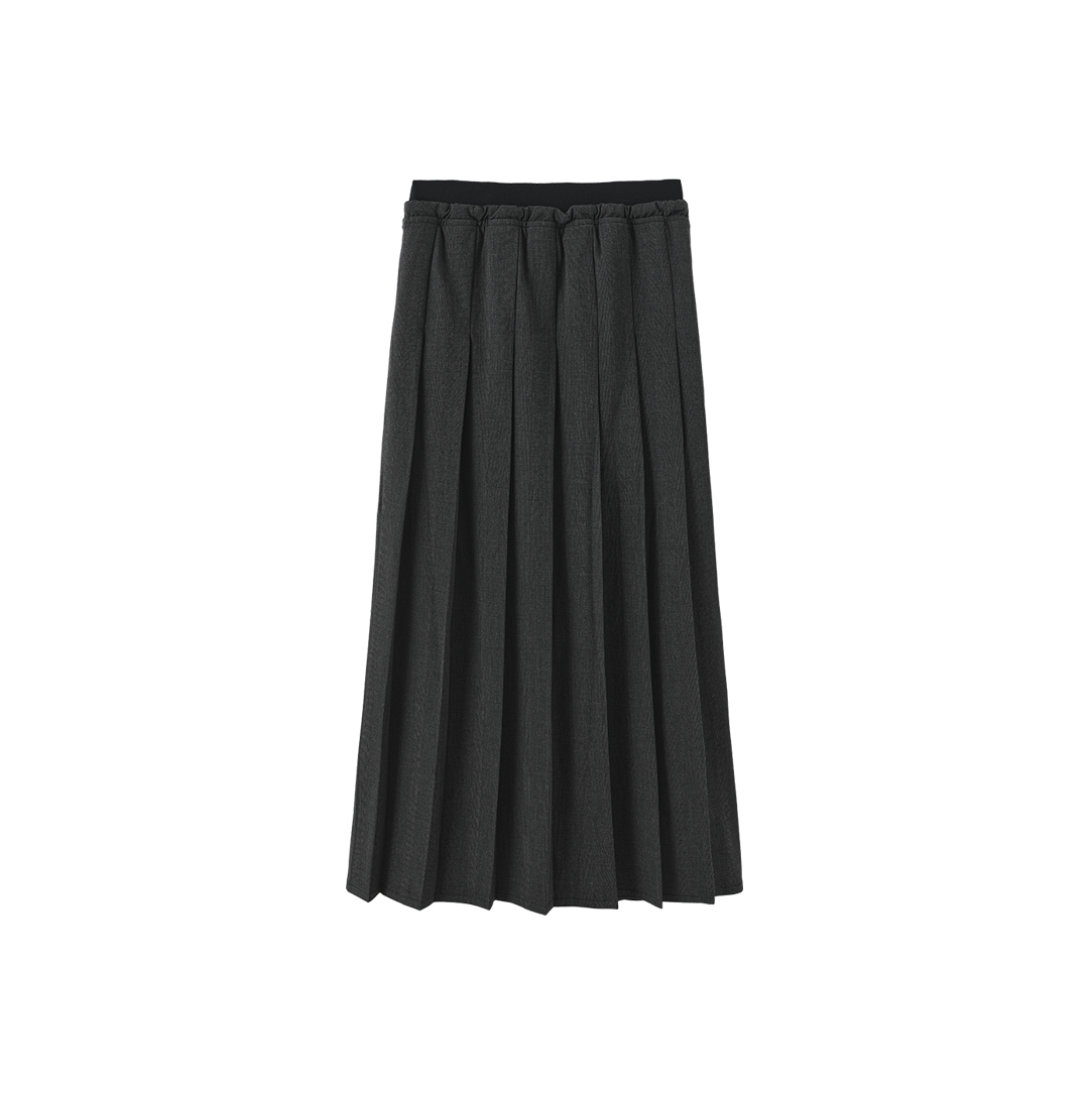 Drawstring Pleated Skirt