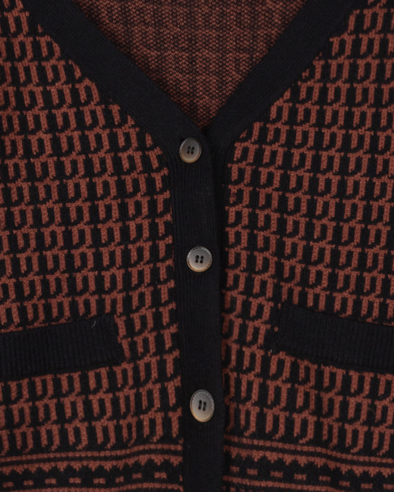 Honeycomb Trim Cardigan