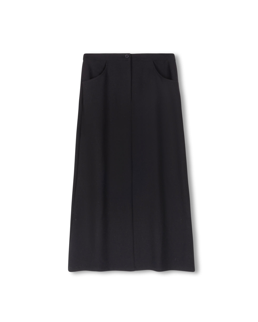 Fly Front Wool A-Line Skirt W-21265