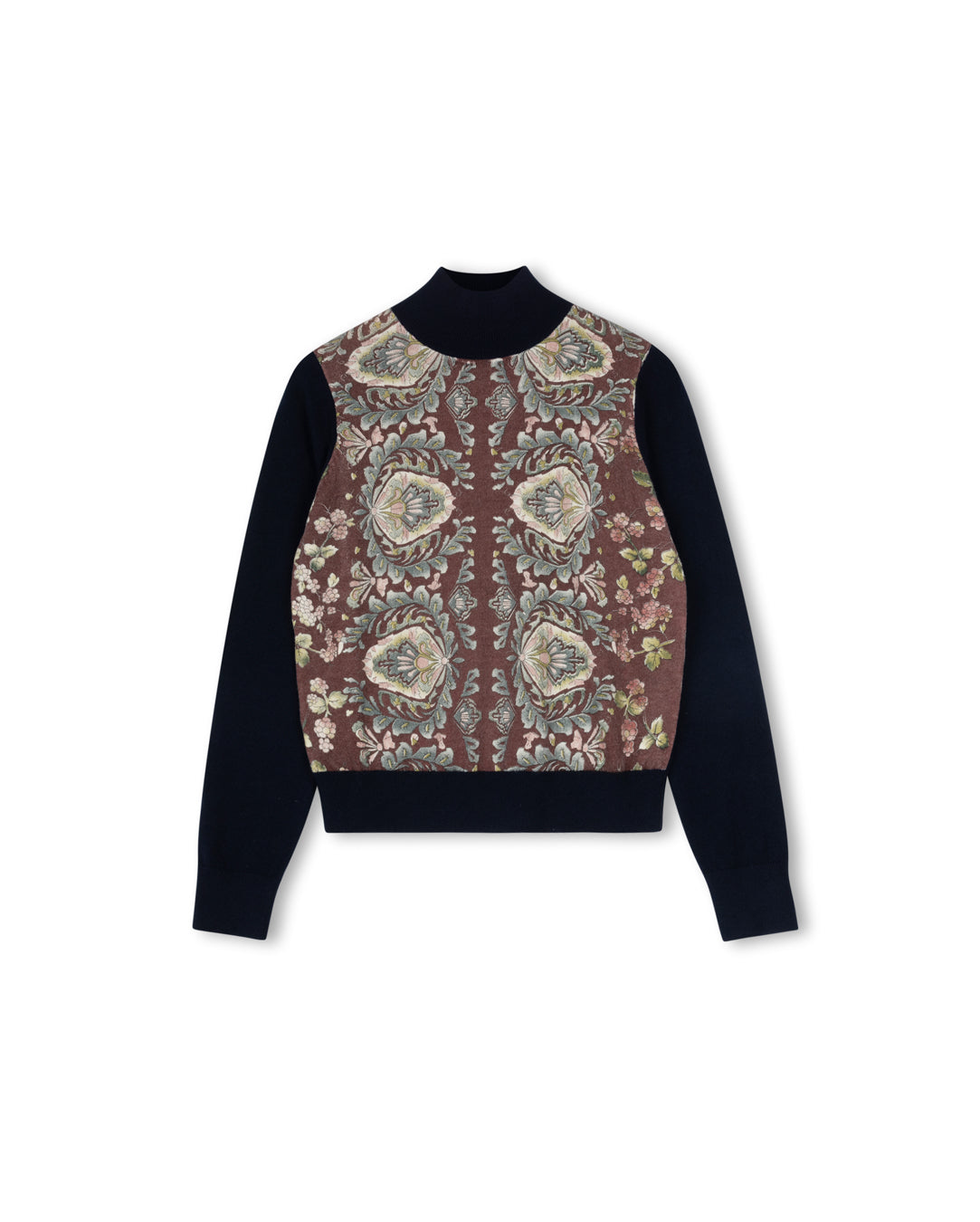 Center Printed Knit Turtleneck