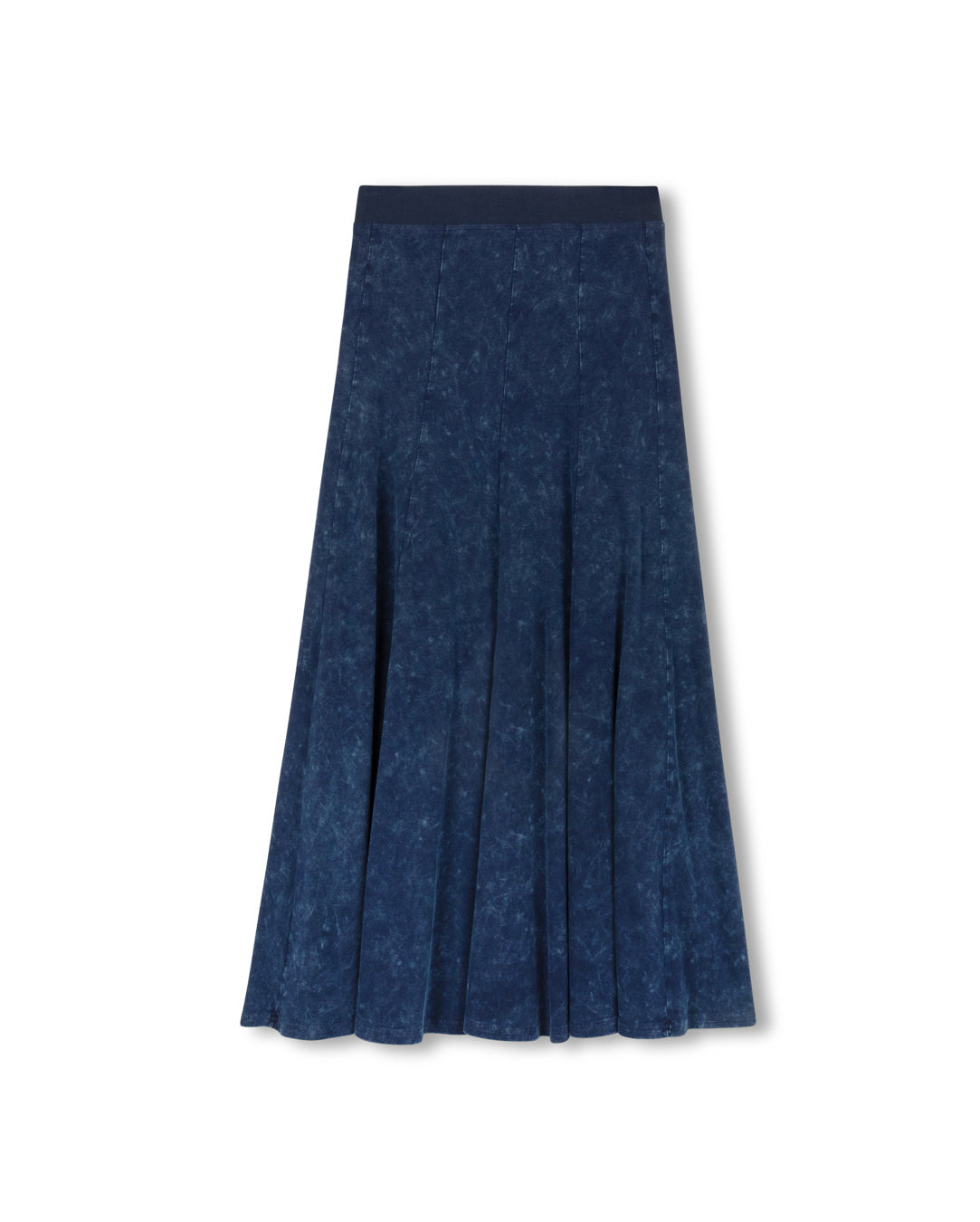Elastic Waist Panel Midi Skirt - Junees