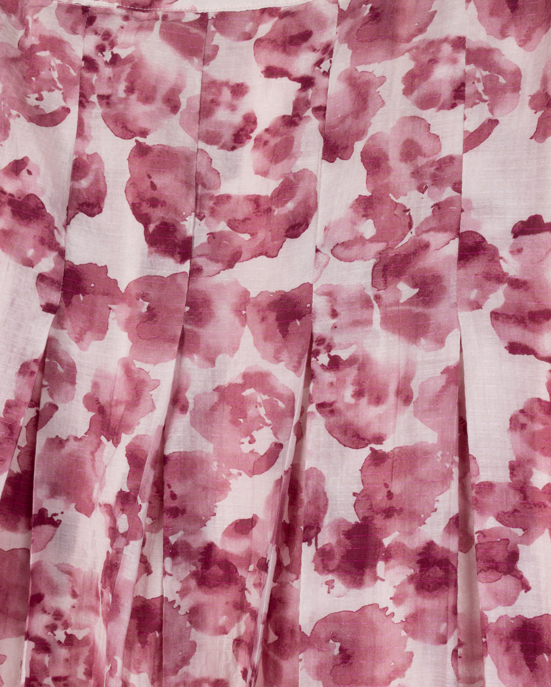 Floral Pleated Maxi Skirt