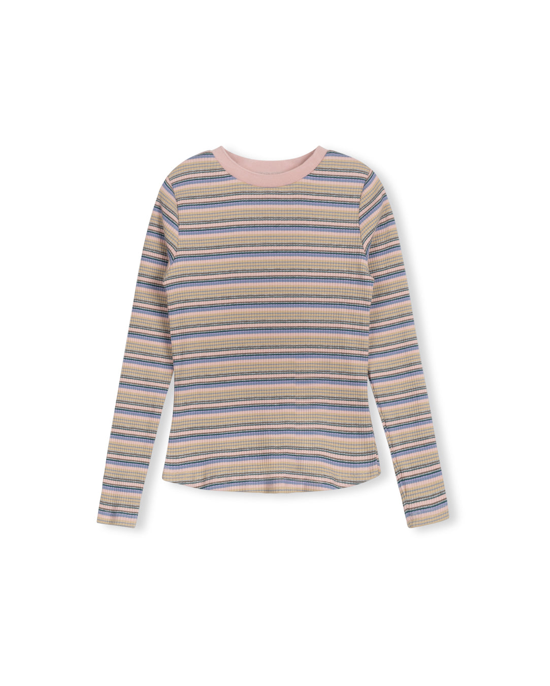 Multi Striped Ribbed T-shirt - Junees