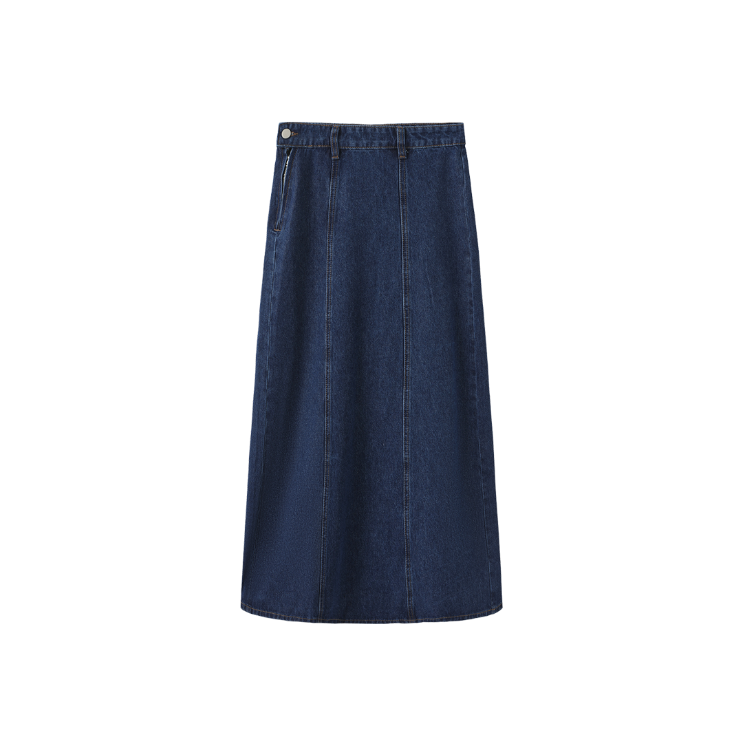 Side Button A-Line Skirt
