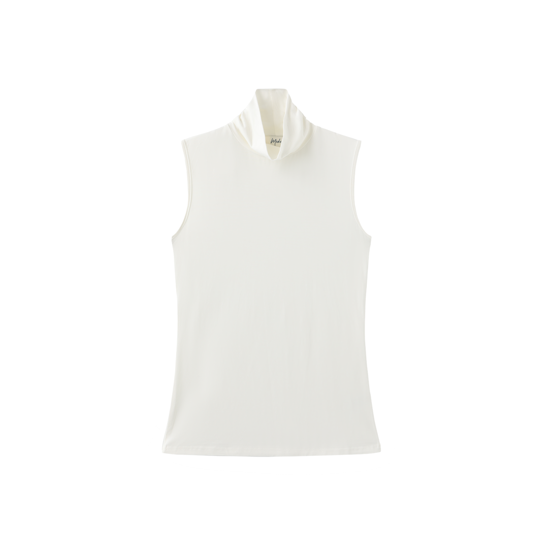 Sleevless Model Turtleneck