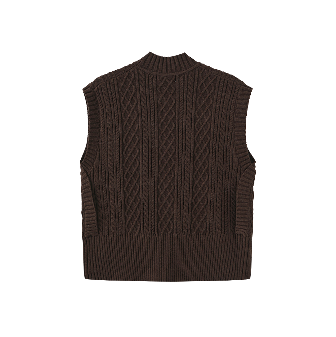 Chunky Knit Ribbed Edge Vest