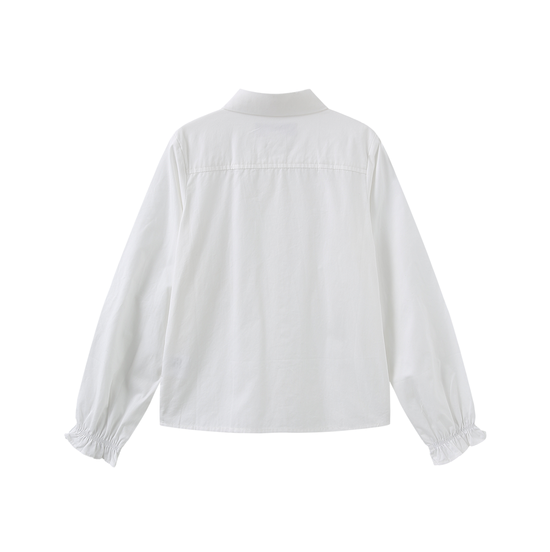 Beaded Collared Trim Blouse