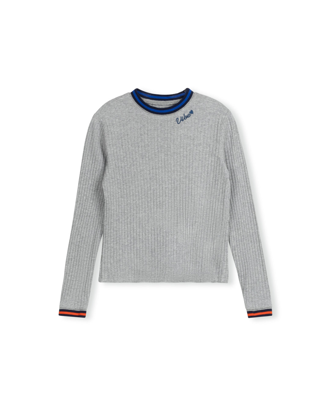 Wide Ribbed Striped Neck Tee