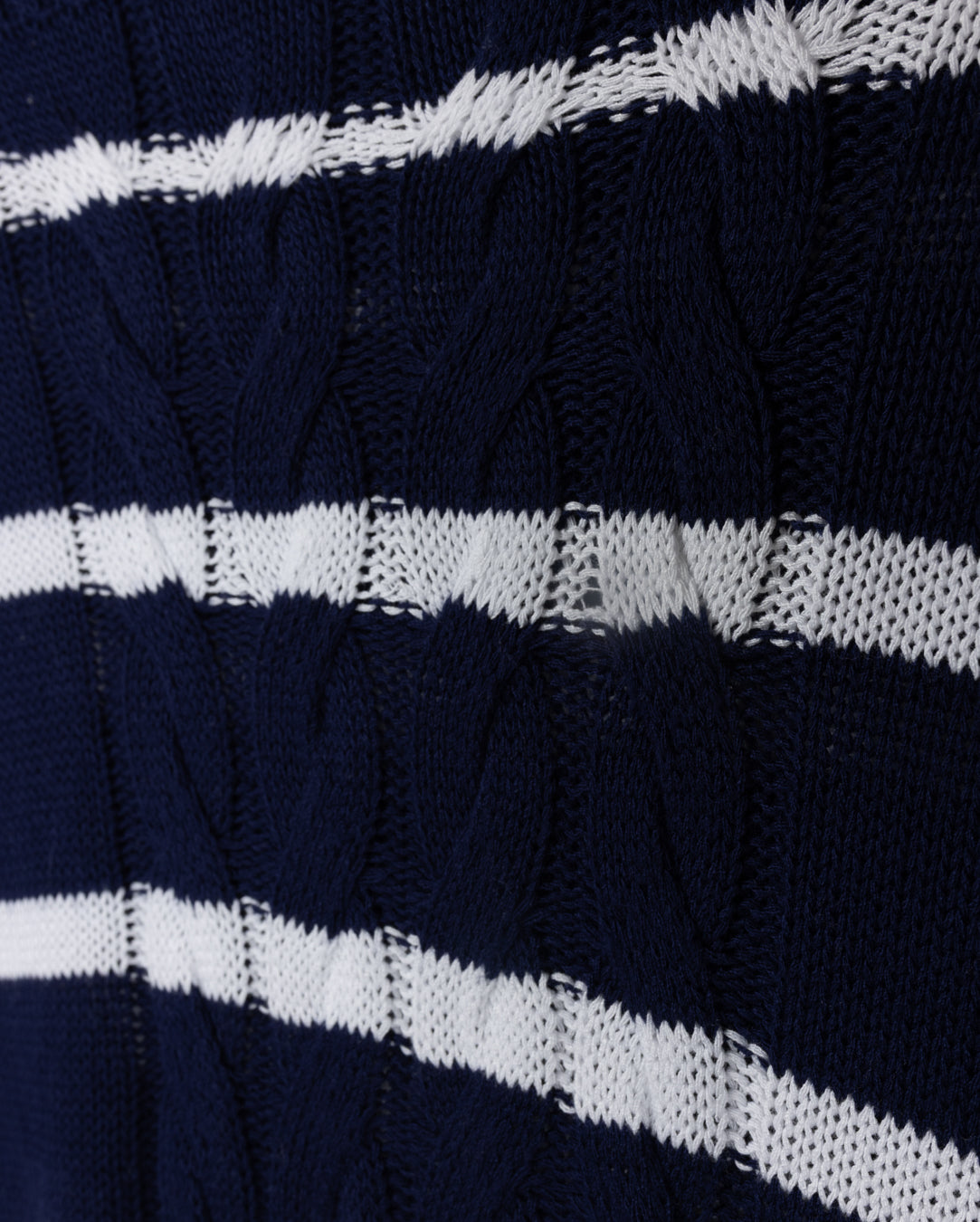 Cable Knit Printed Sweater