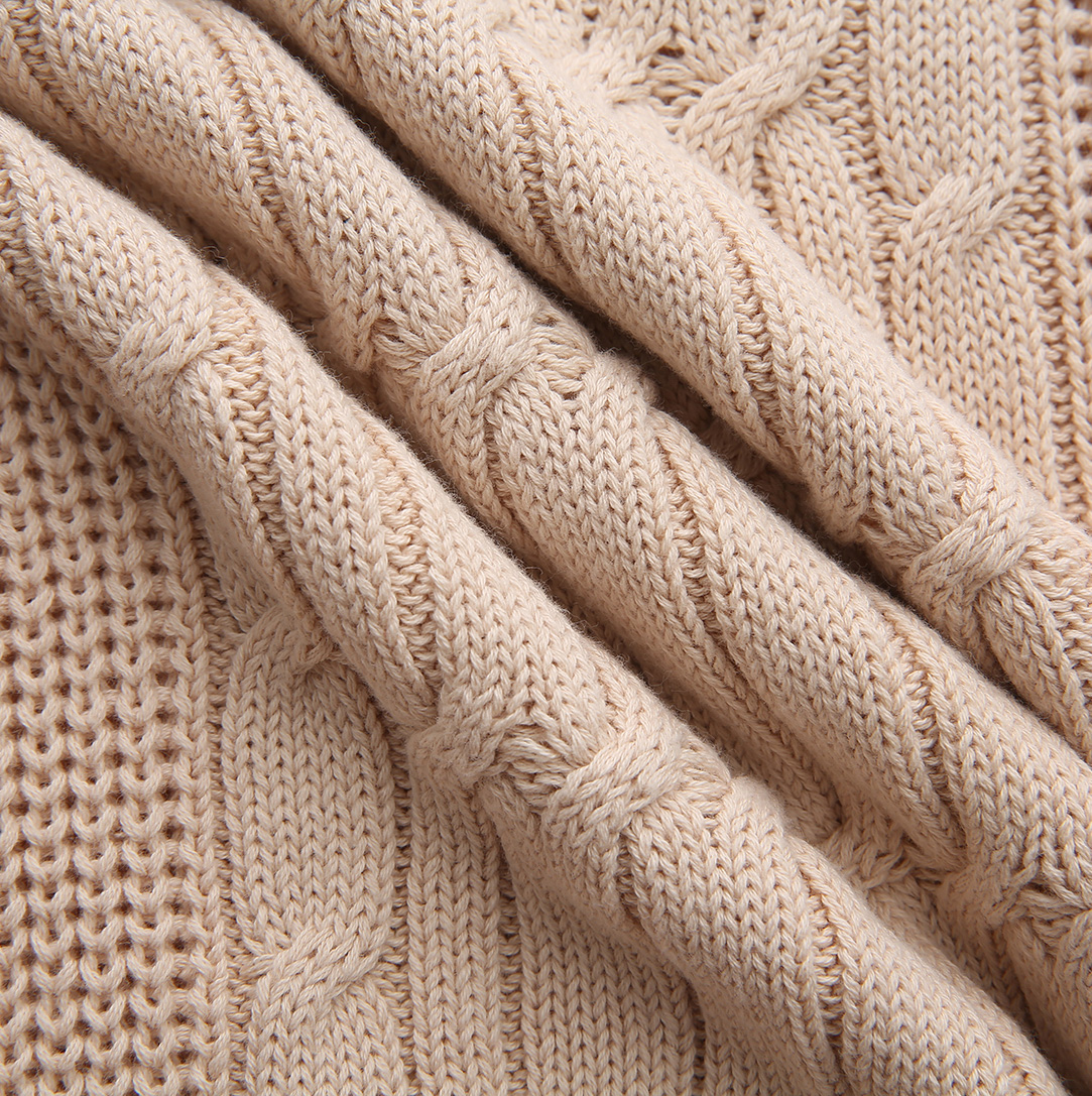 Cable Knit Stripe Sweater