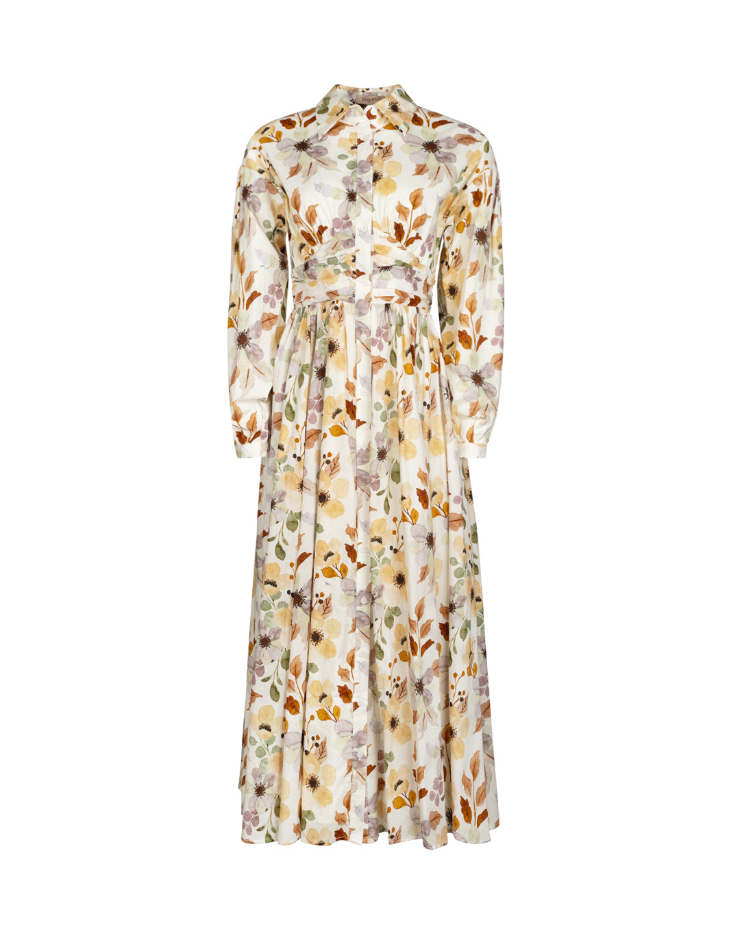 Floral Printed Gathered Waisted Dress - Junees