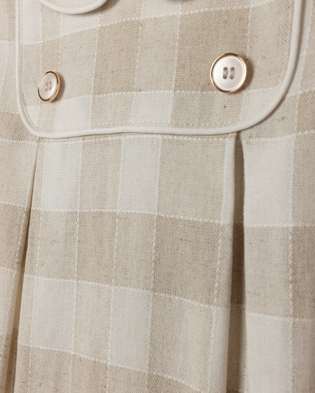 Neutral Plaid Collared Jumper