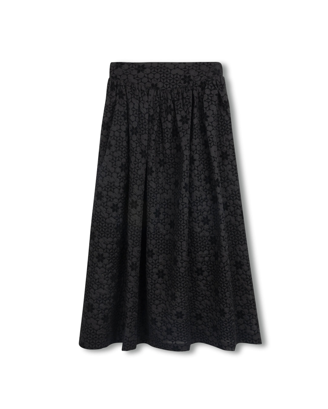 Textured Floral Tone On Tone Skirt