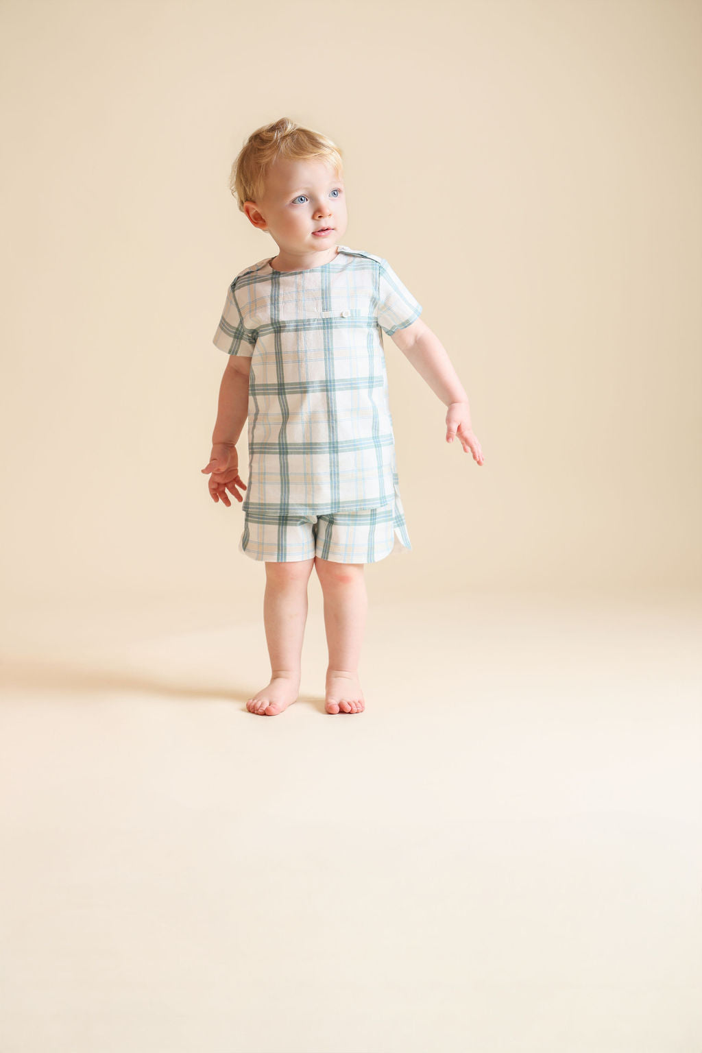 Mira Plaid Shirt And Shorts