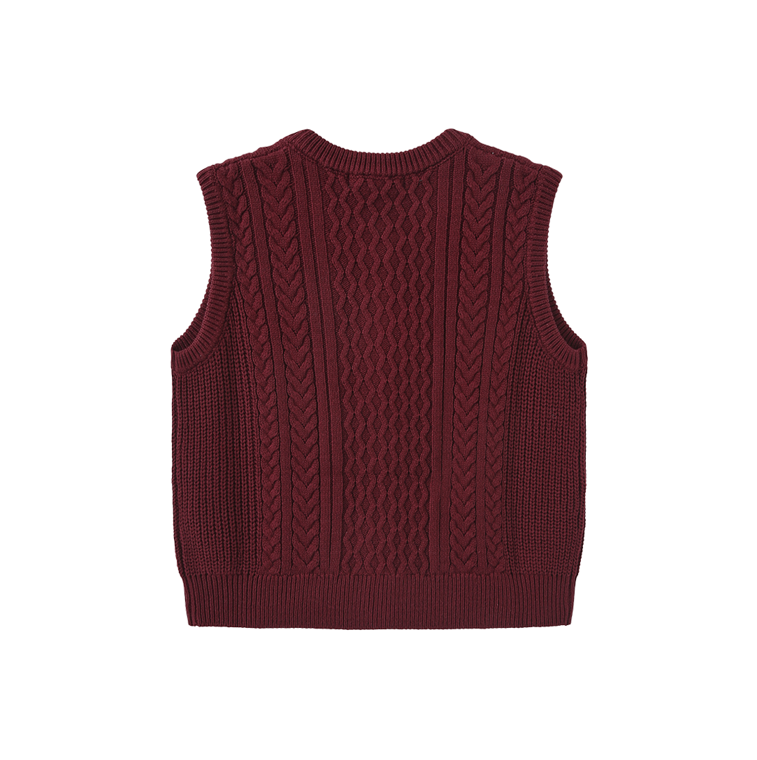 Button Down Cable Knit Vest