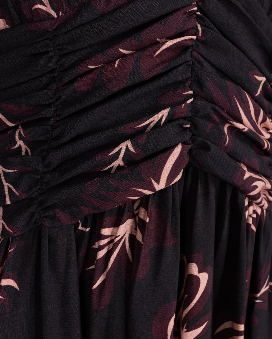 Printed Piped Sash Waisted Dress