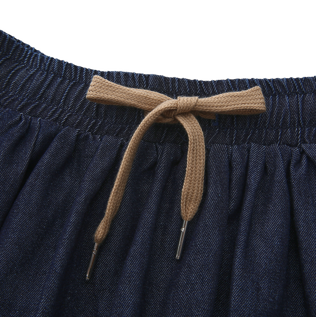 Alma Denim Drawstring Skirt