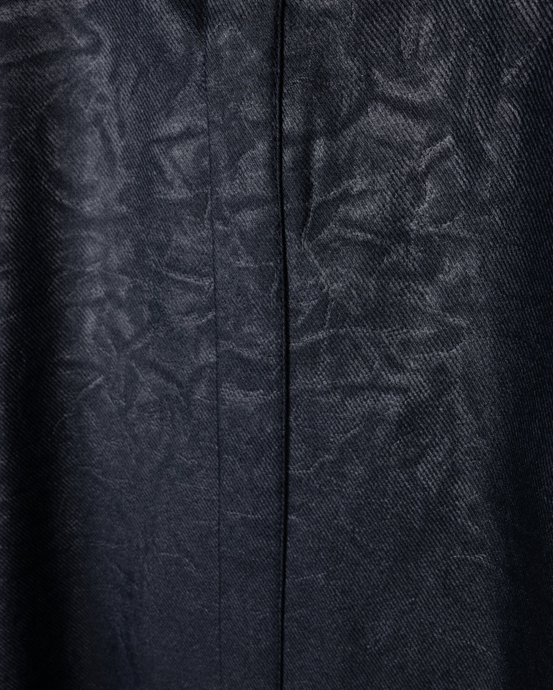 Creased Effect Leather Skirt