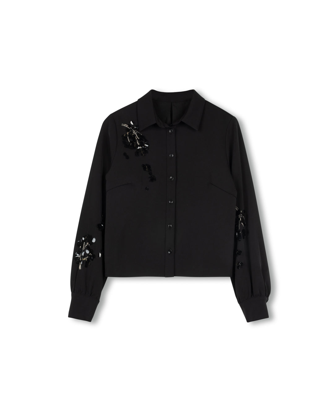 Agate Sequin Silk Blouse W-21479