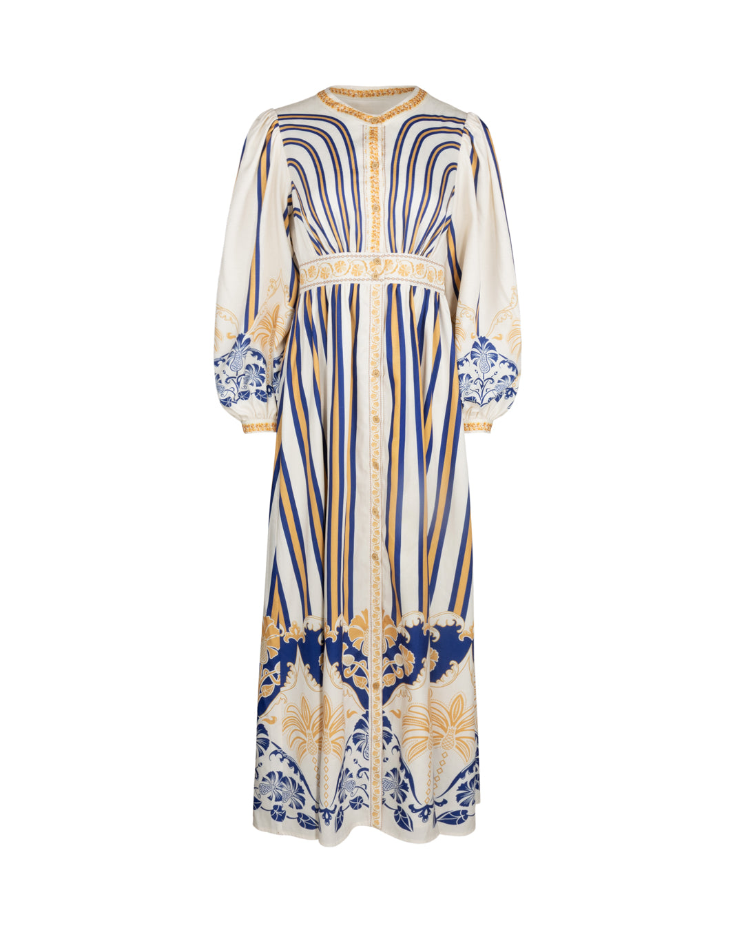 Deco Puff Sleeve Maxi Dress