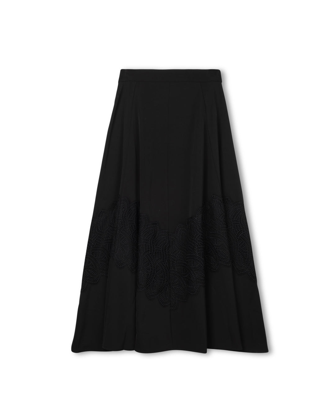 Lace Insert Circle Skirt W-21958