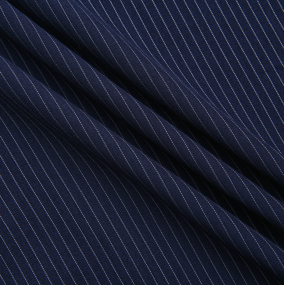 Pinstripe Drawstring Dress