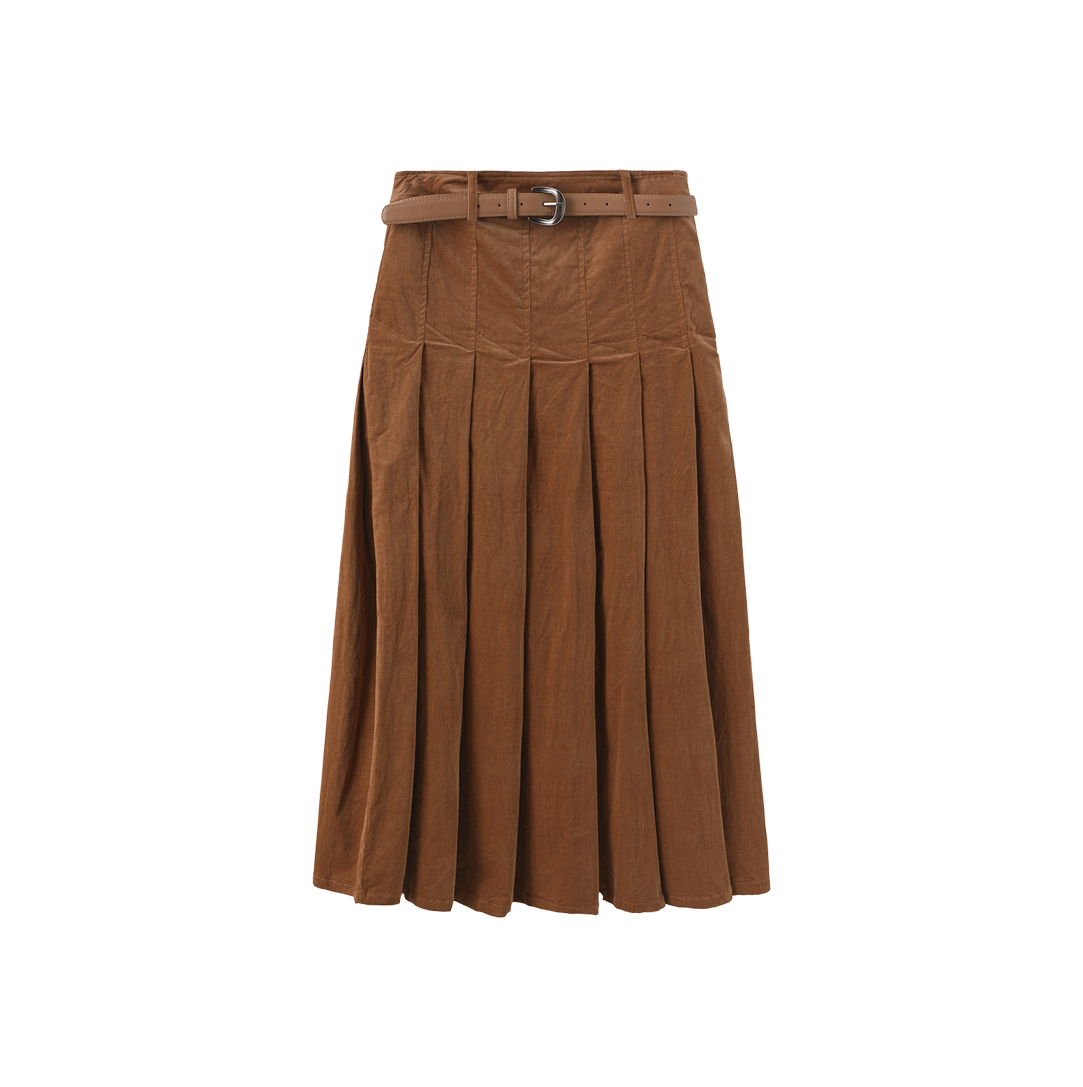 Curduroy Seam Detailed Skirt