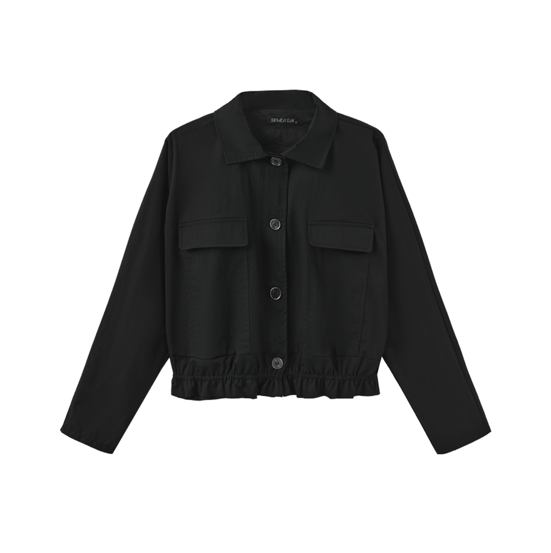 Lily Gathered Waist Button Down Top
