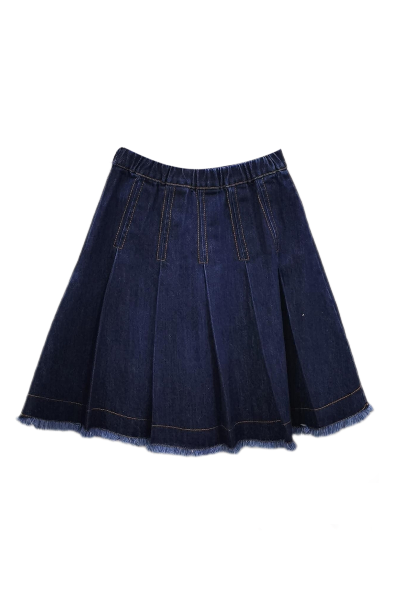 Denim Neat Pleat Skirt