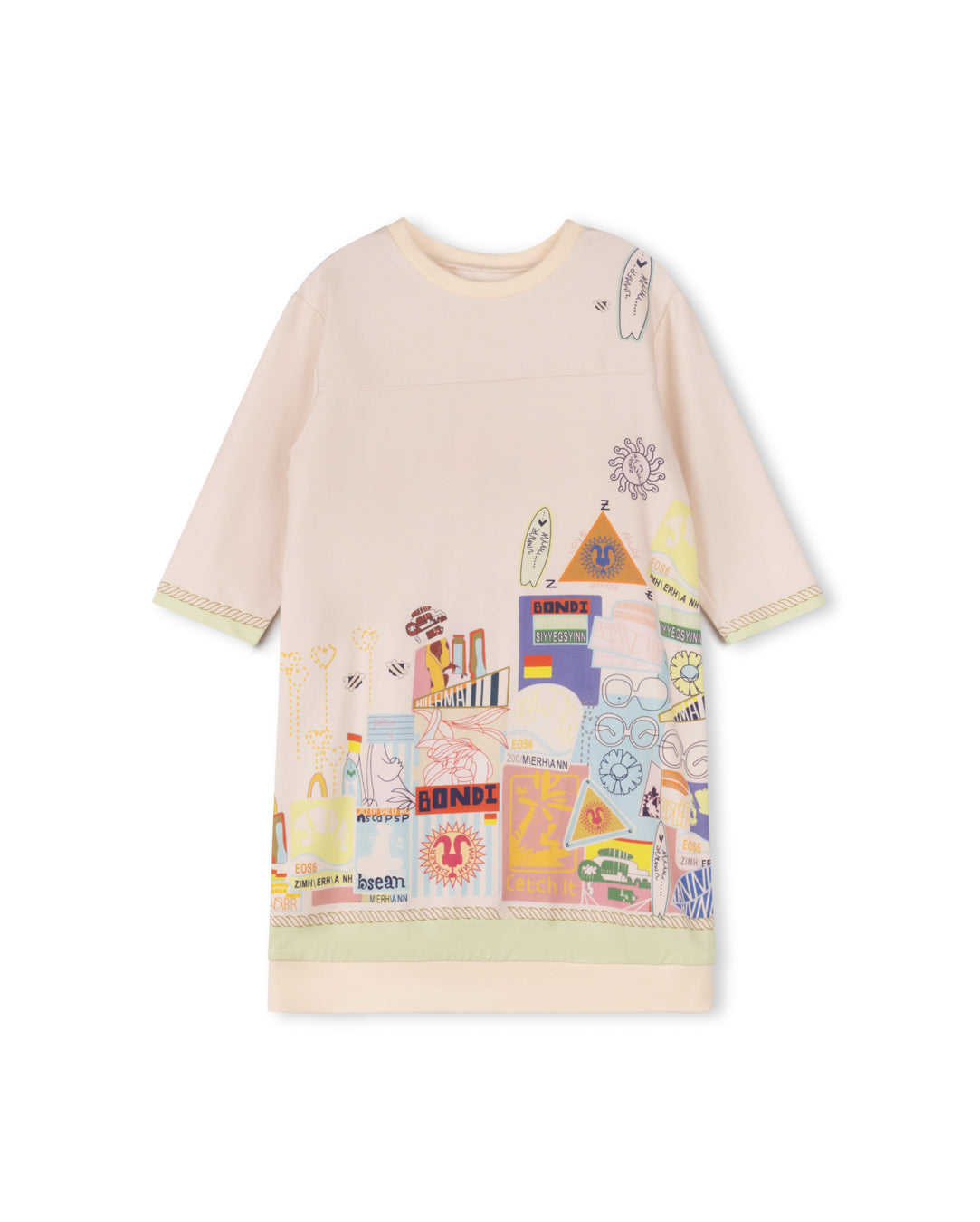 Patch Detailed Sweatshirt Dress - Junees
