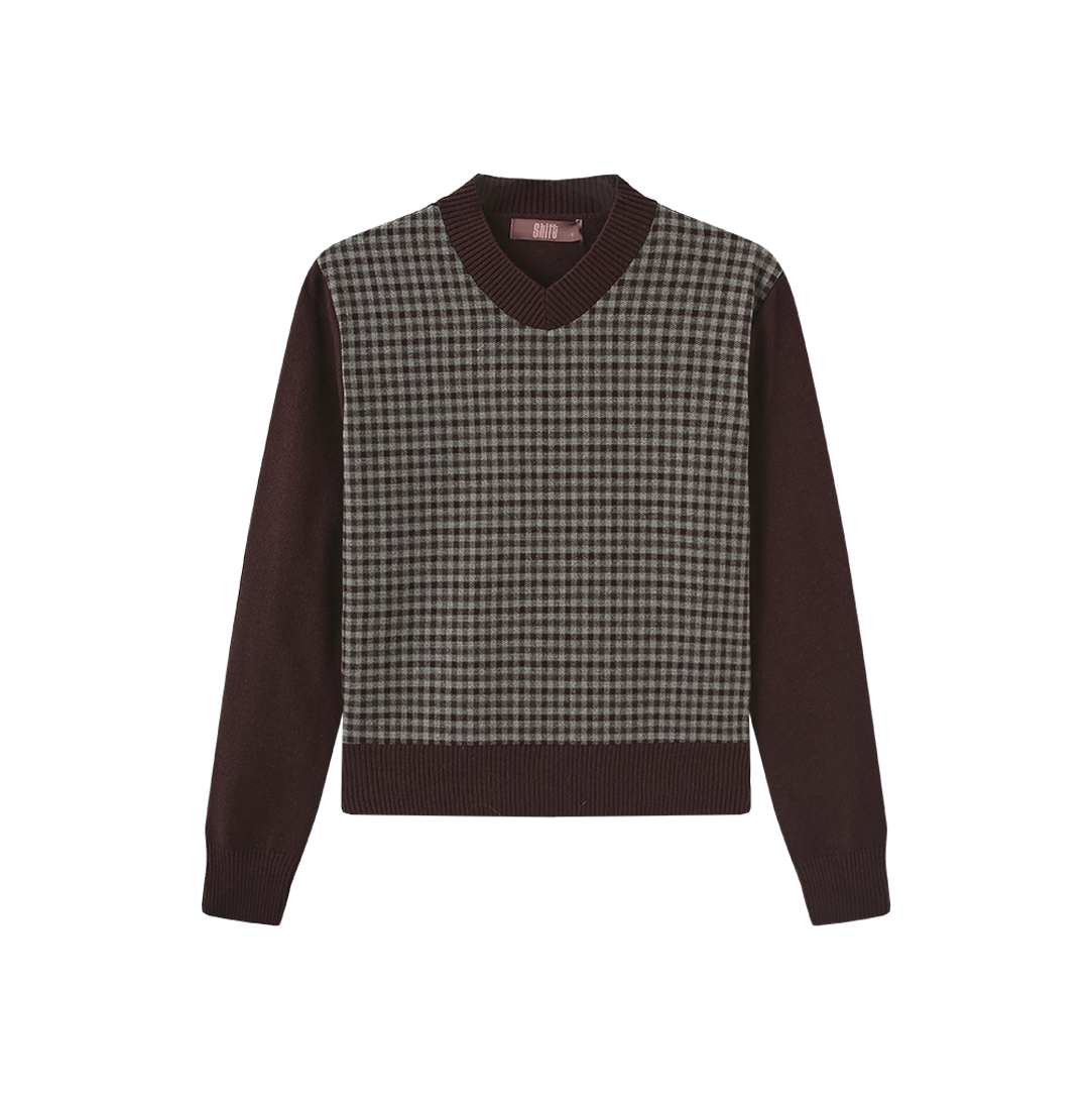 Carol Plaid Knit Sweater