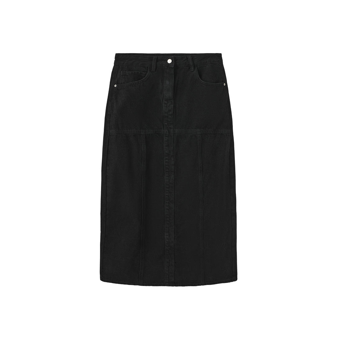 Denim Drop Yolk Maxi Skirt