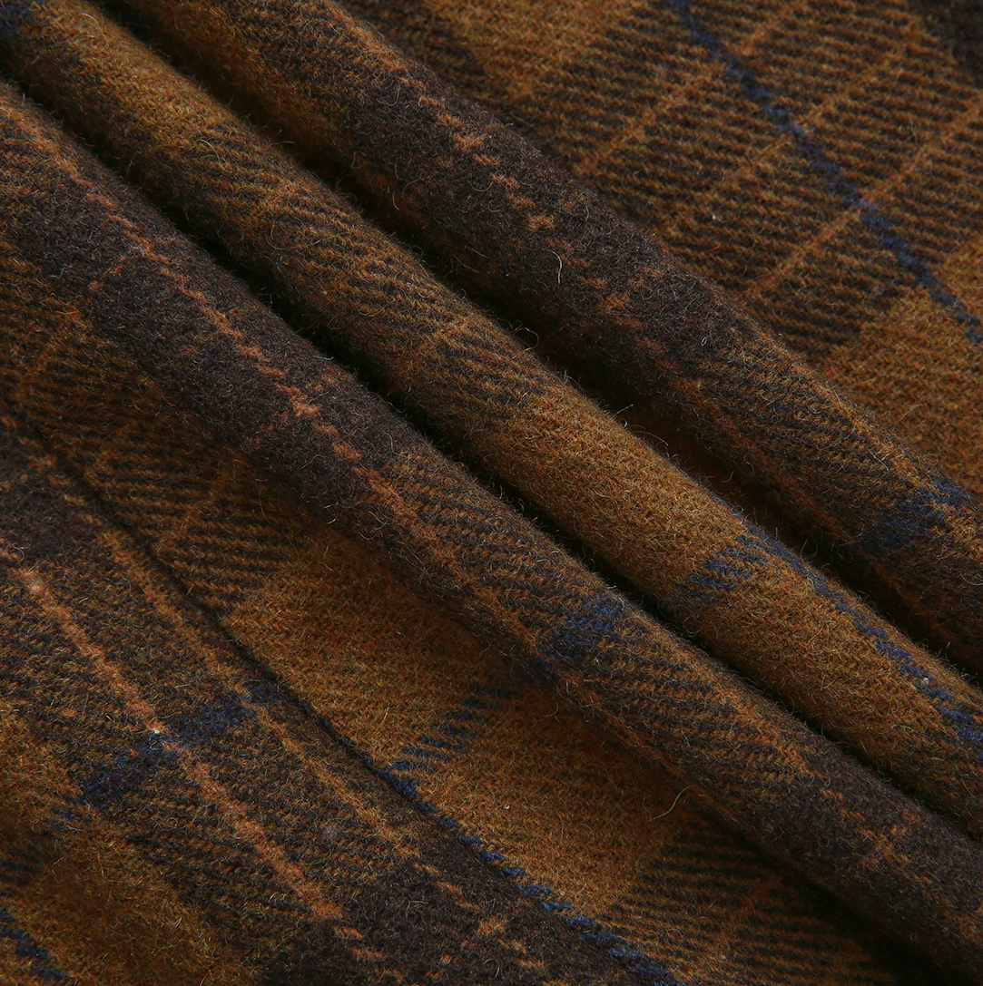 Plaid Wrap Belted Skirt