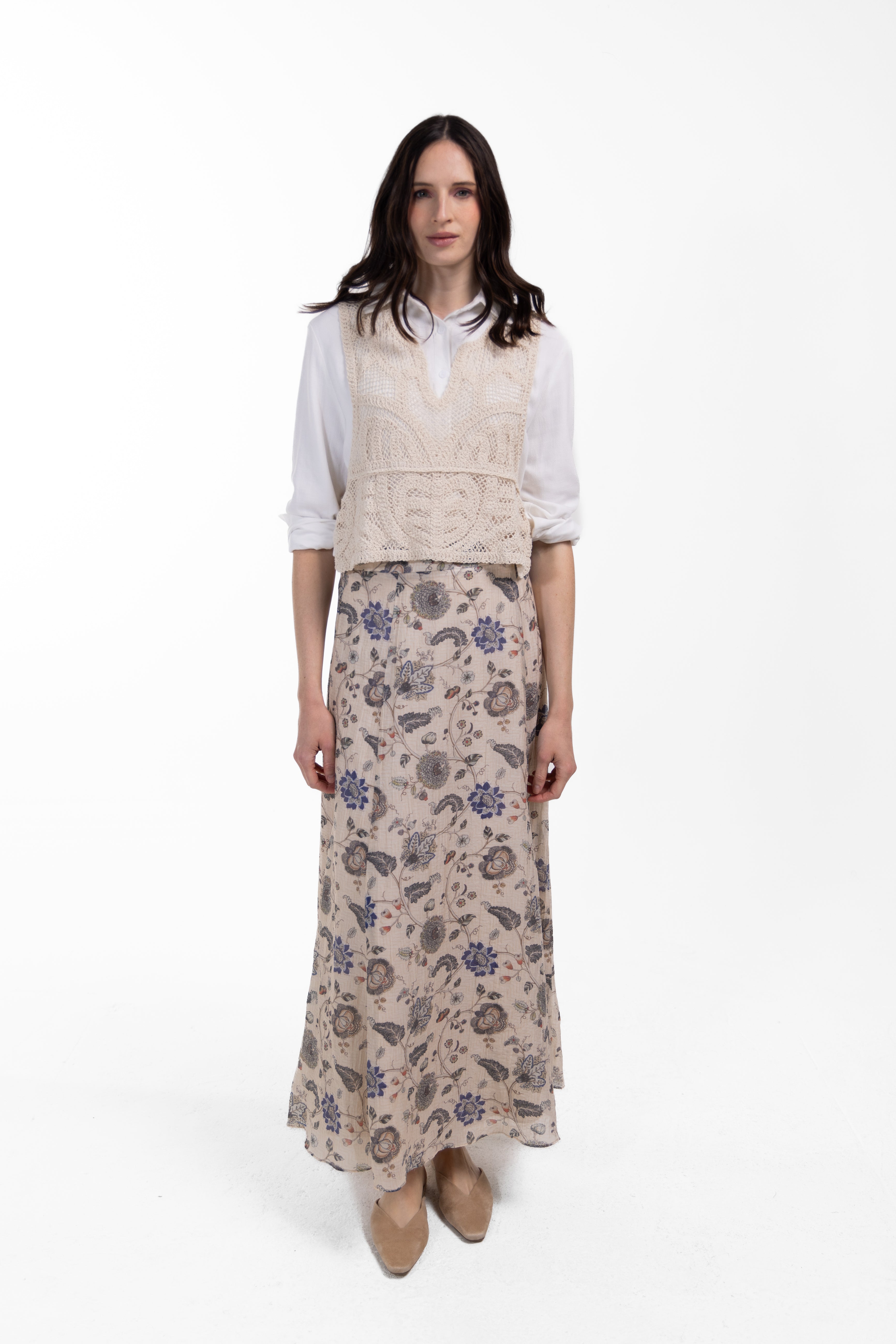 Crochet V-neck Vest W-17033