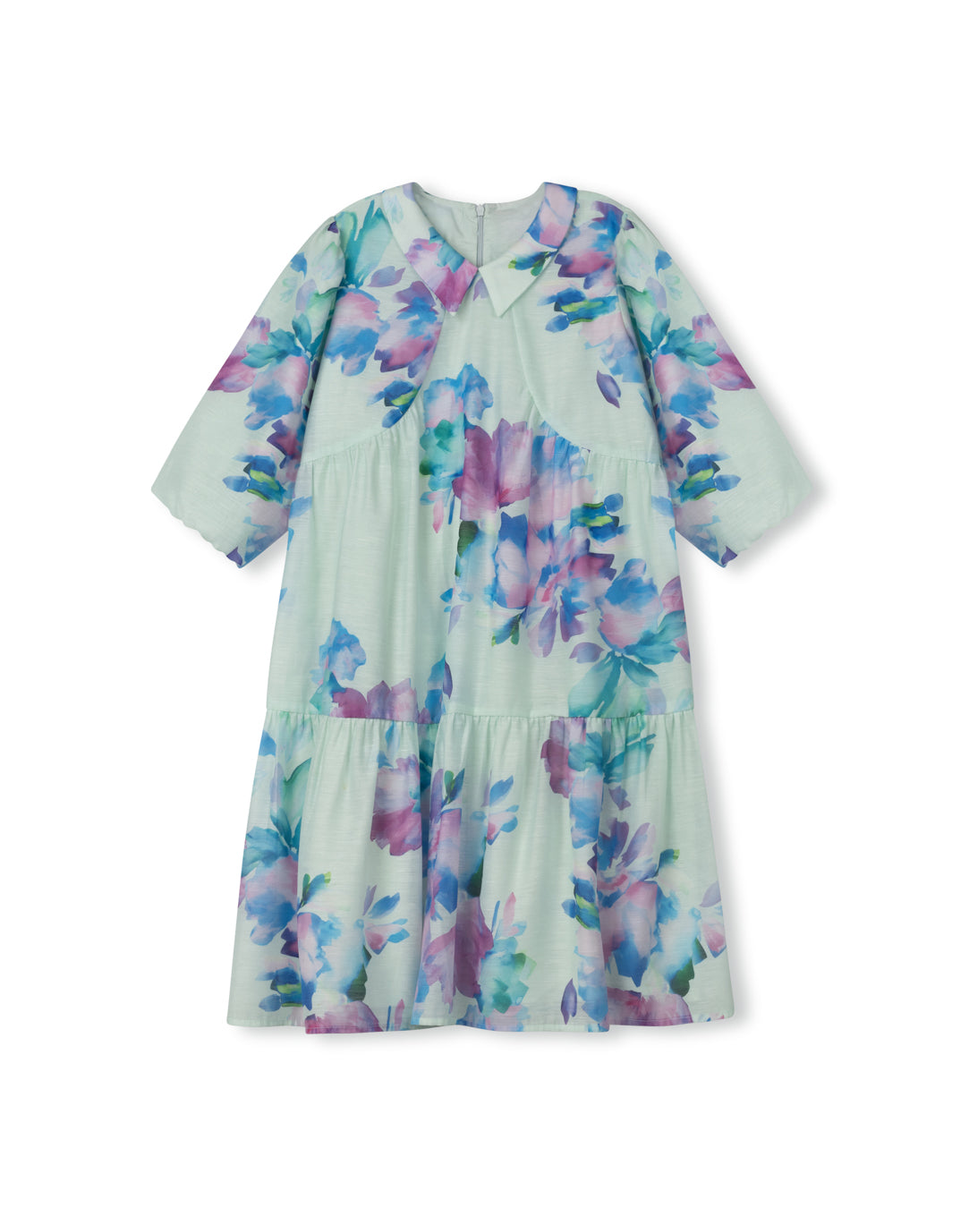 Big Collar Tiered Dress