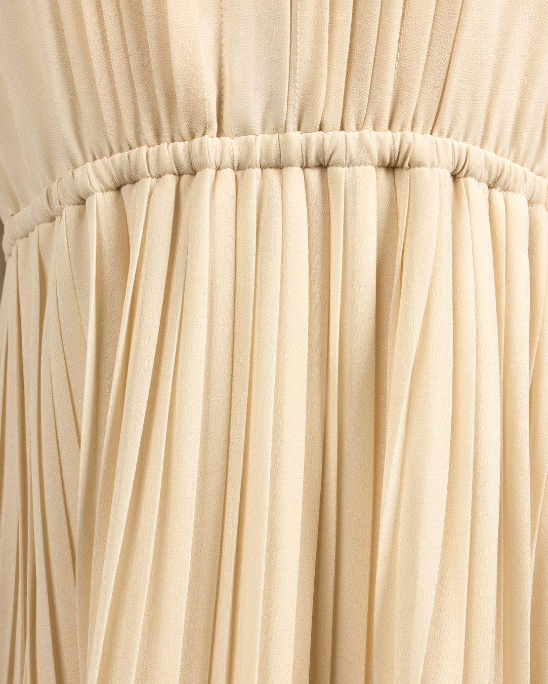 Elastic Waist Tie Neck Dress