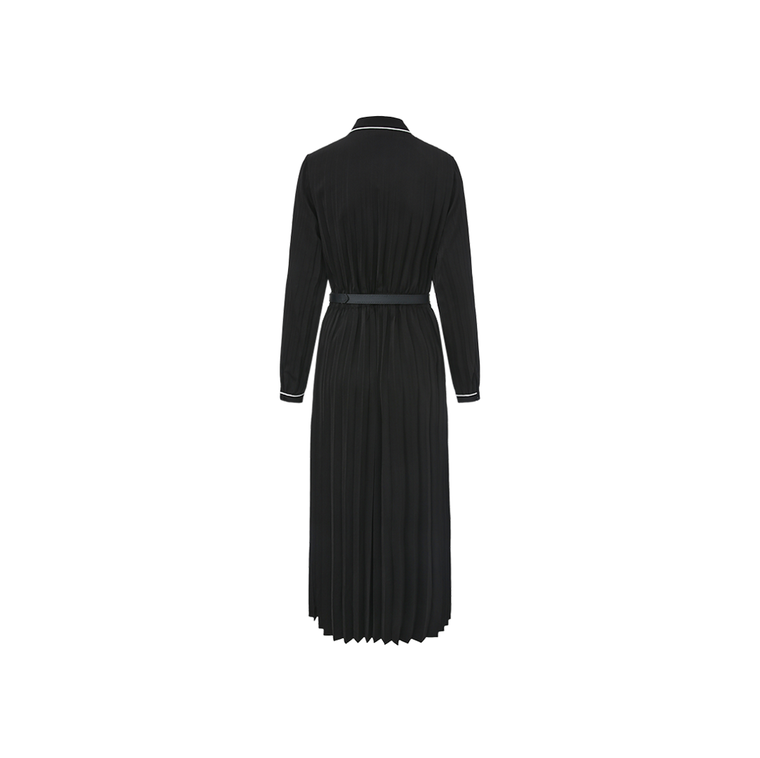 Pleated Belt Dress