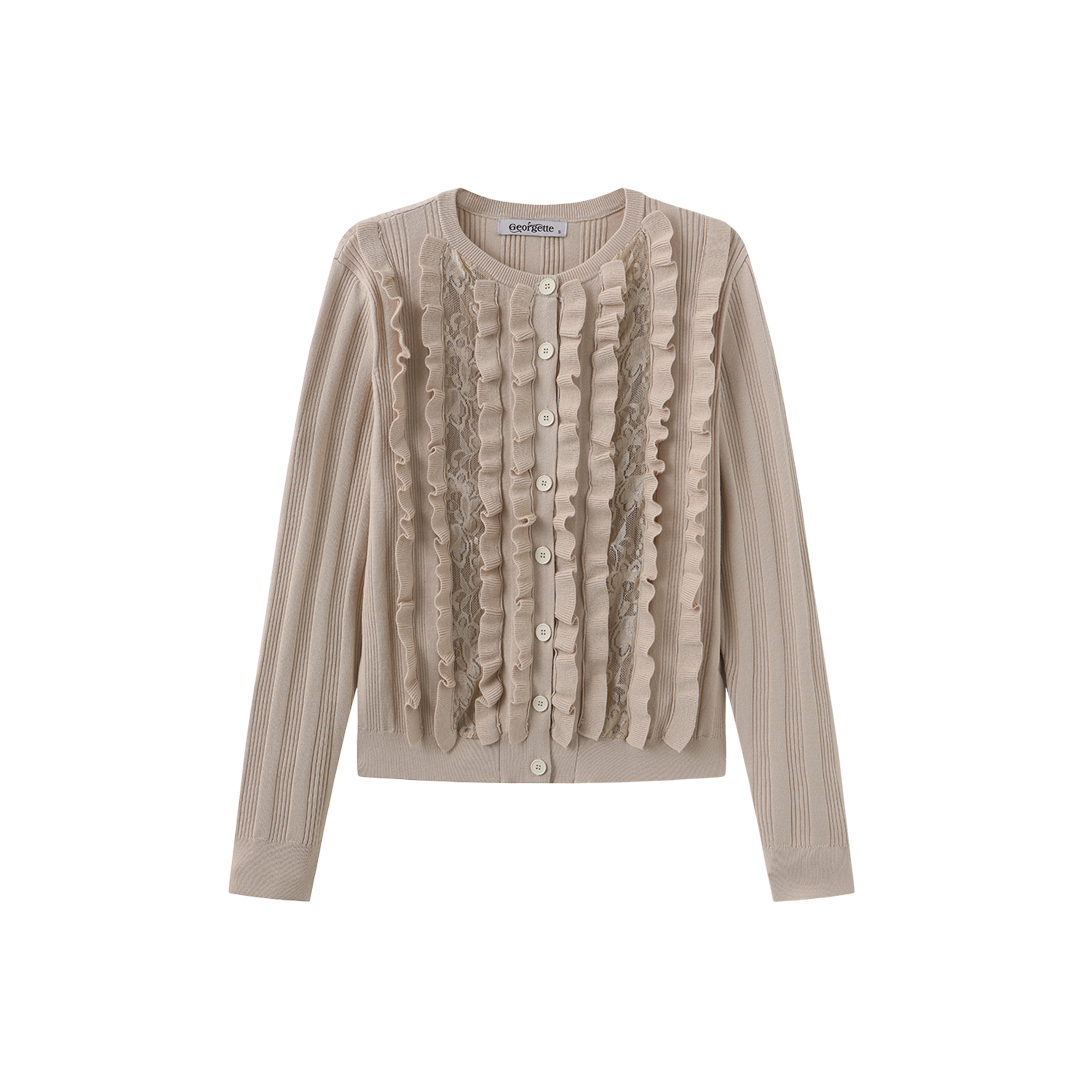 Knit Ruffled Cardigan