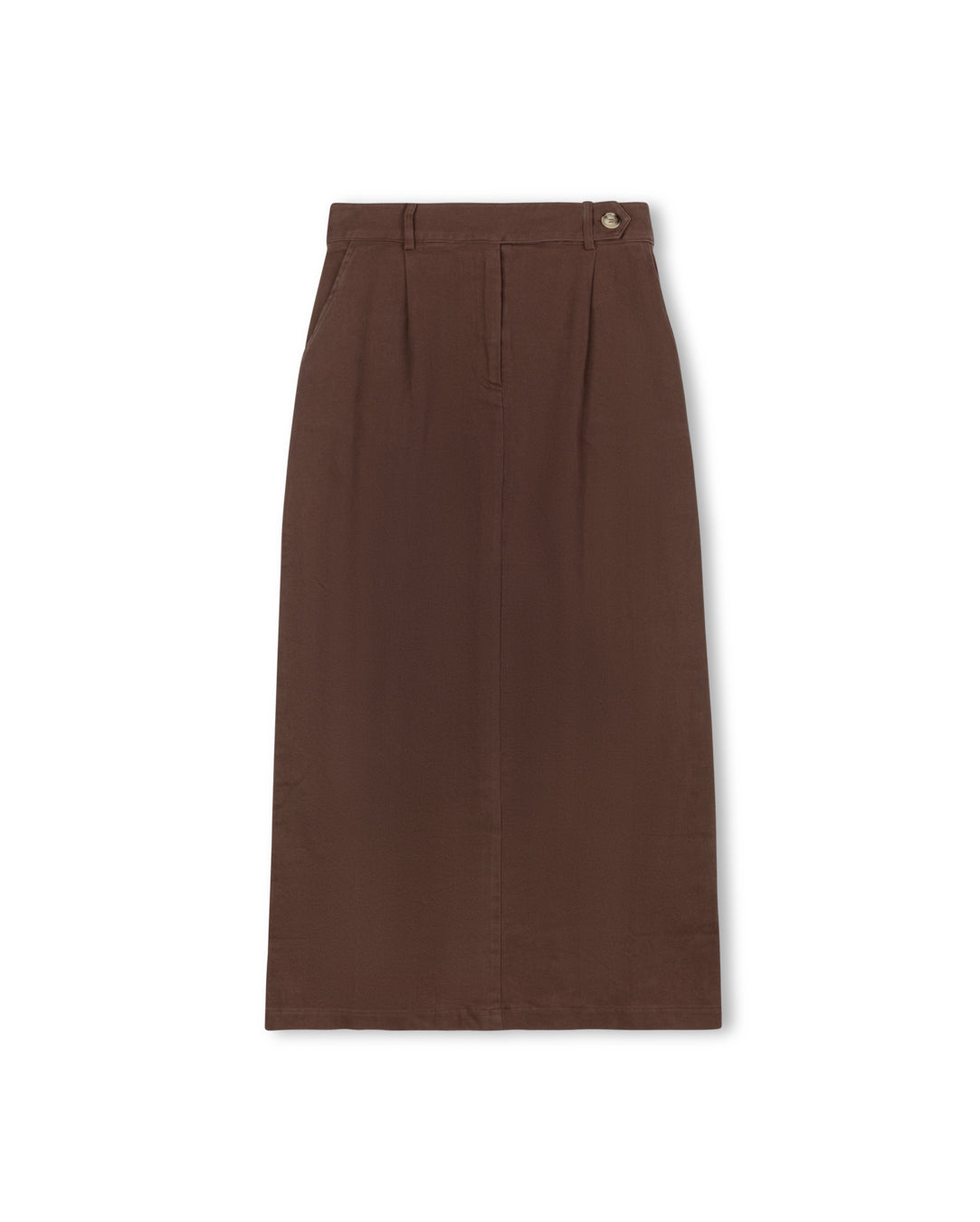 Button Waist Detailed Denim Skirt