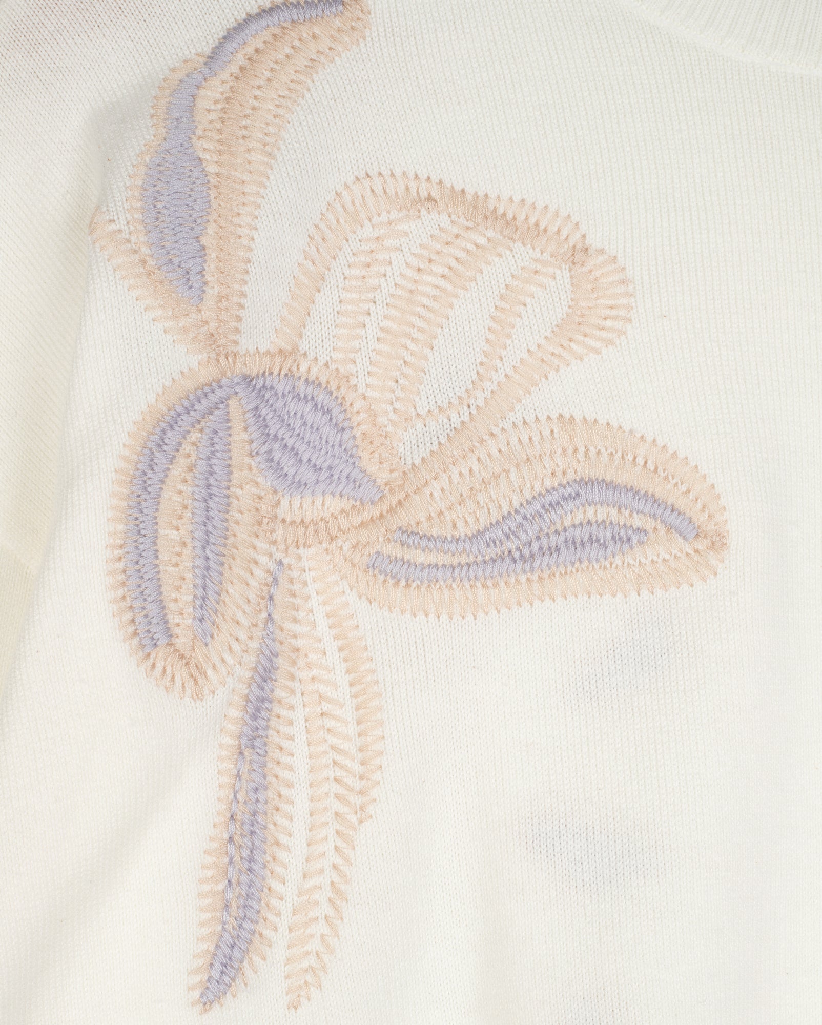 Embroidered Thin Knit Sweater - Junees