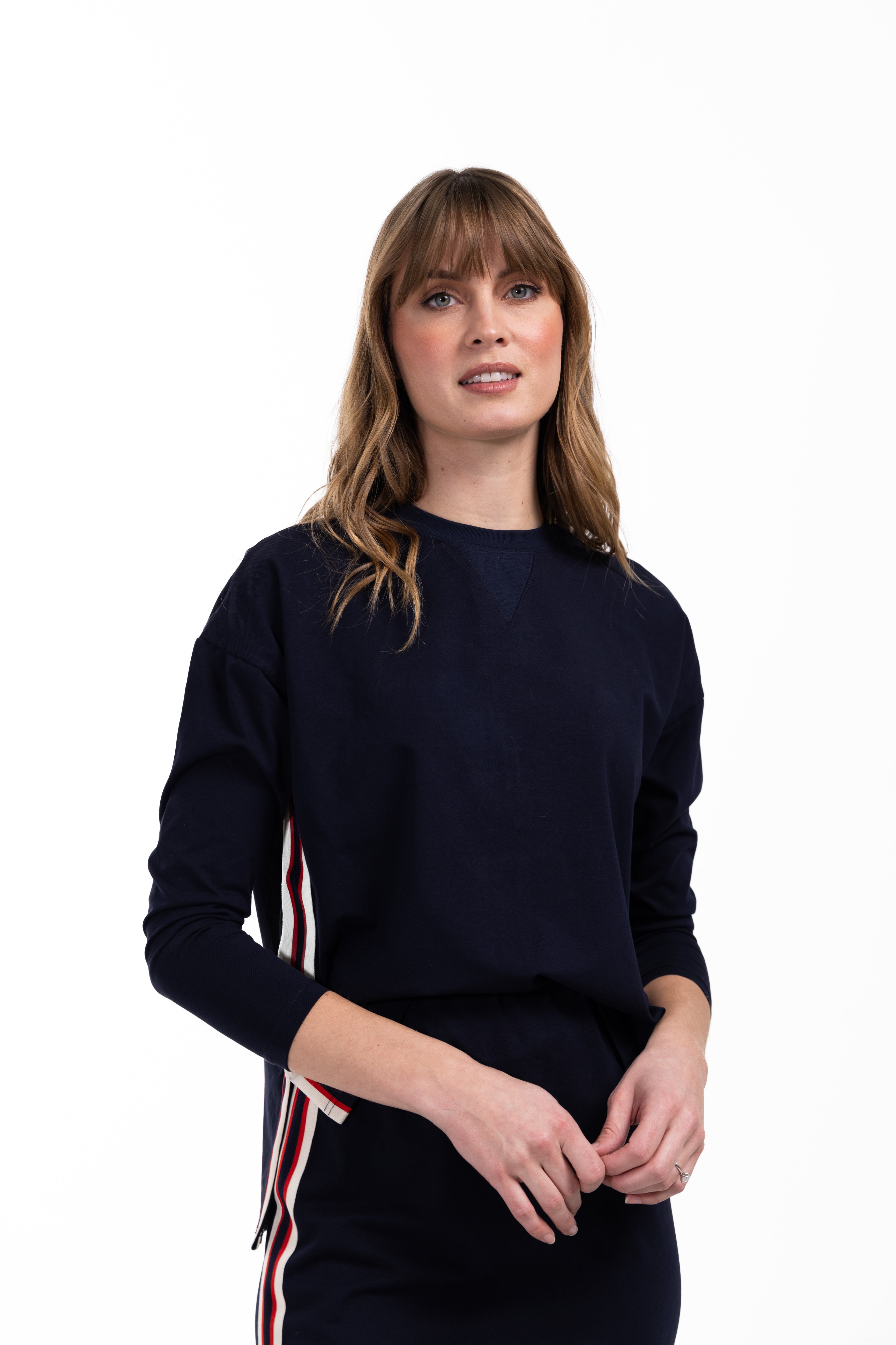 Senate Cotton Maxi Skirt With Sports Piping