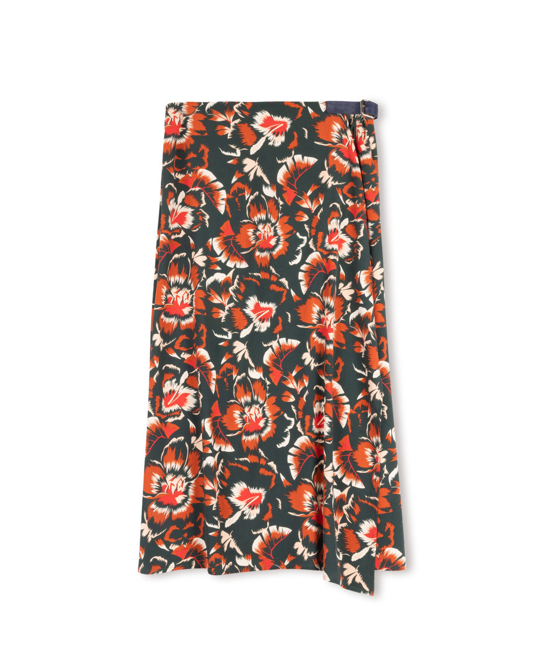 Buckle Flair Wrap Skirt W-17256