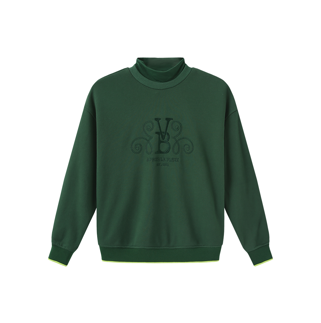 Attached Mock Neck Sweatshirt