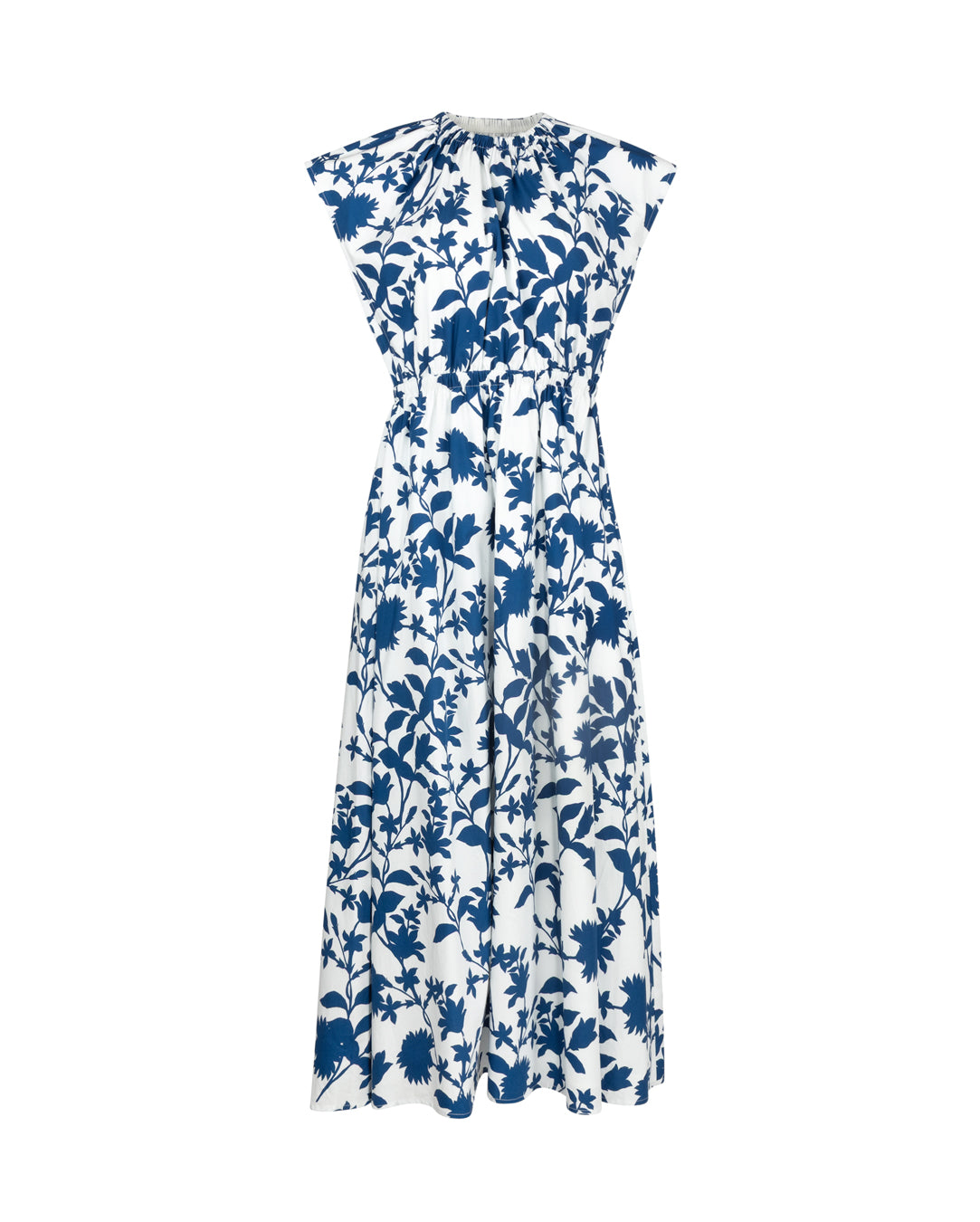 Poplin Wasted Cap Sleeve Dress - Junees